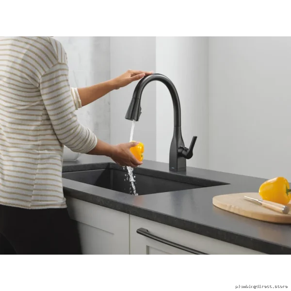 Delta Mateo Touch Kitchen Faucet with Pull Down Spray Matte Black