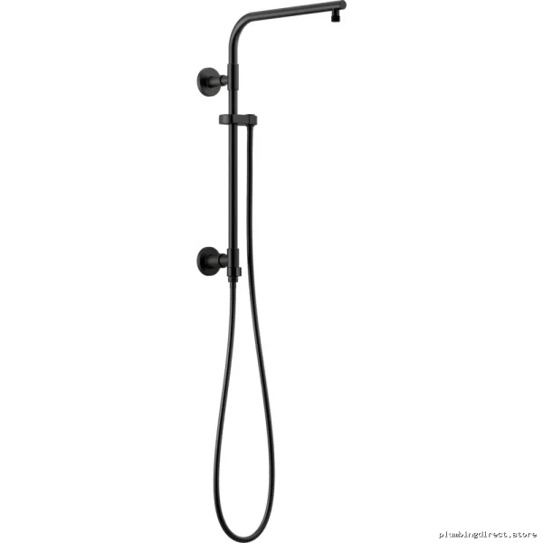 Delta 58810-BL 18-Inch Round Matte Black Shower Column for Modern Bathrooms