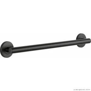 Delta Matte Black 24-Inch ADA-Compliant Decorative Bathroom Safety Grab Bar