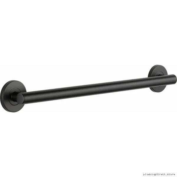 Delta Matte Black 24-Inch ADA-Compliant Decorative Bathroom Safety Grab Bar
