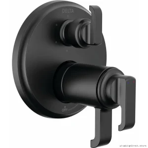 Delta Matte Black 6-Setting Shower Valve Trim with Diverter T27T989-BL