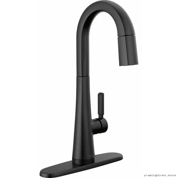 Touch Control Bar Prep Faucet with Pull-Down Spray - Matte Black Delta