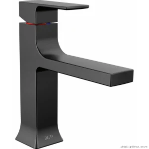 Delta Matte Black Single Hole Bathroom Sink Faucet 537-BLMPU-DST