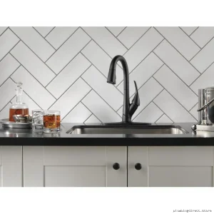 Delta RP70714BL Matte Black Escutcheon & Baseplate Set for Faucets