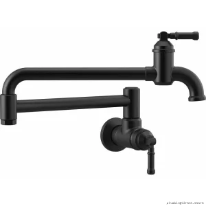 Delta Matte Black Kitchen Pot Filler with Easy-Fill Design