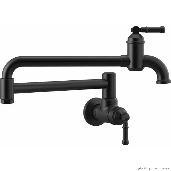 Delta Matte Black Kitchen Pot Filler with Easy-Fill Design
