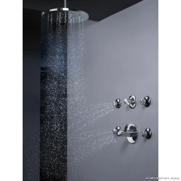 Delta Matte Black Massage Shower Head with H2Okinetic Technology - Image 2