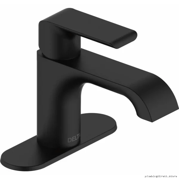 Matte Black Single Hole Bathroom Faucet Pull-Down Free Delta 563LF-BL-LPU - Image 4