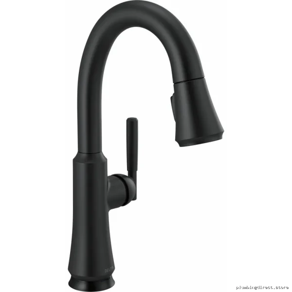 Delta Matte Black Pull-Down Kitchen Faucet with Touch Bar 9979T-BL-DST