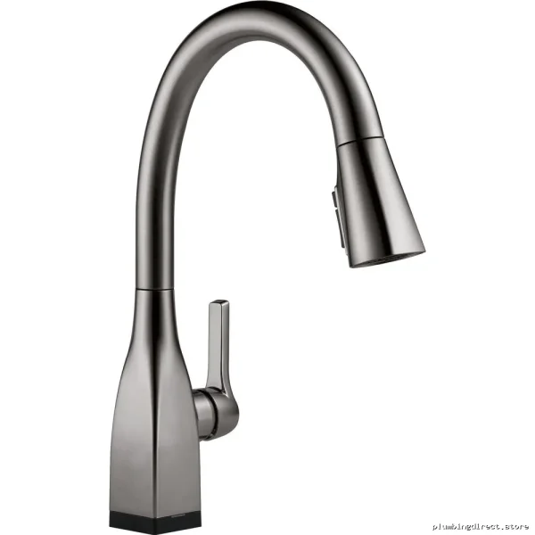 Delta Matte Black Pull-Down Kitchen Faucet with Touch Spray 9183T-KS-DST - Image 2