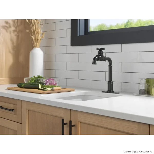 Delta Matte Black Pull-Down Kitchen Prep Faucet – Easy Install - Image 2