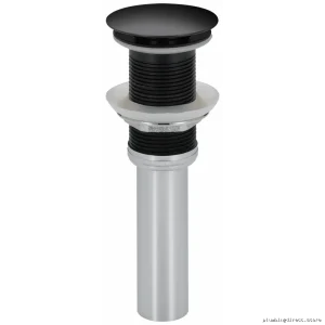 Delta Matte Black Push Pop-Up Drain with No Overflow 72172-BL