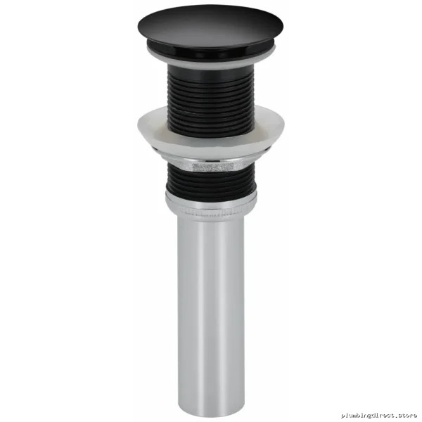 Delta Matte Black Push Pop-Up Drain with No Overflow 72172-BL