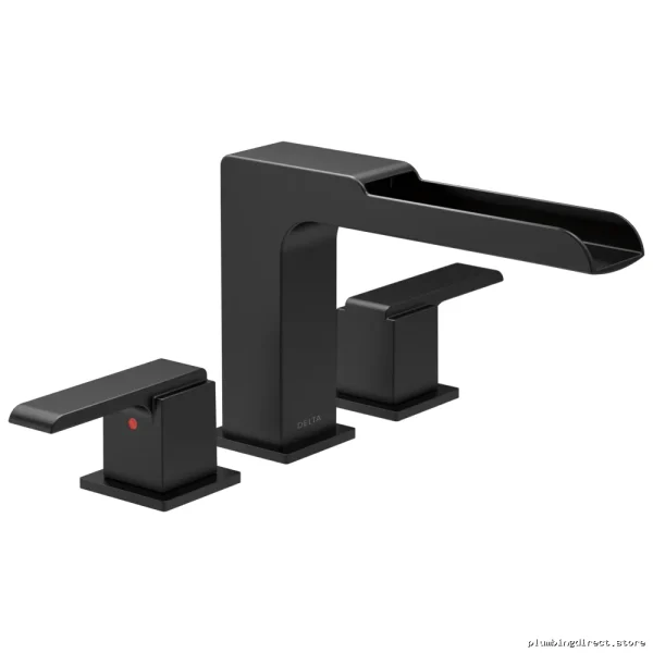 Delta Matte Black Roman Tub Faucet with Channel Spout T2768-BL