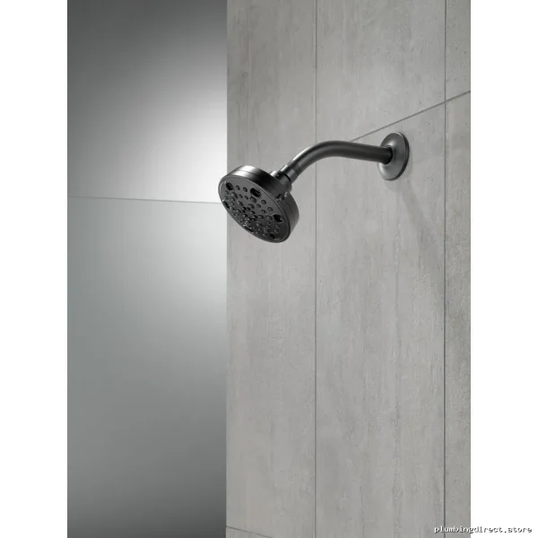 Delta Matte Black H2Okinetic Shower Head with 5 Spray Settings - Image 2