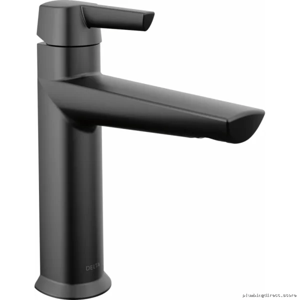 Delta Single Hole Bathroom Faucet - Less Pop-Up Design, Matte Black 571-BLLPU-DST - Image 3