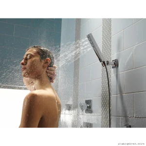 Delta Matte Black Square Shower Body Spray - Surface Mount 50150-BL