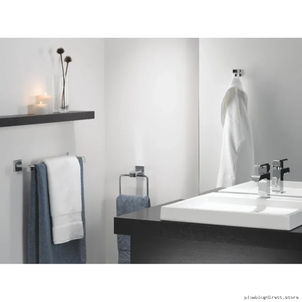 Delta Matte Black Towel Ring 77546-BL - Modern Bathroom Hardware - Image 3