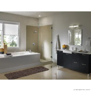 Delta Matte Black Towel Ring 77546-BL - Modern Bathroom Hardware