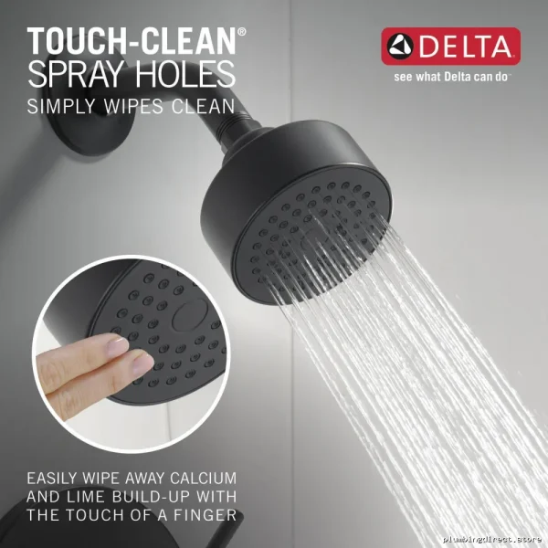 Delta Matte Black Tub Shower Trim Kit with Cylindrical Project Pack - Image 2