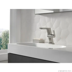 Mid-Height Vessel Sink Faucet - Stainless Steel Lumicoat Finish Delta 699-SS-PR-DST