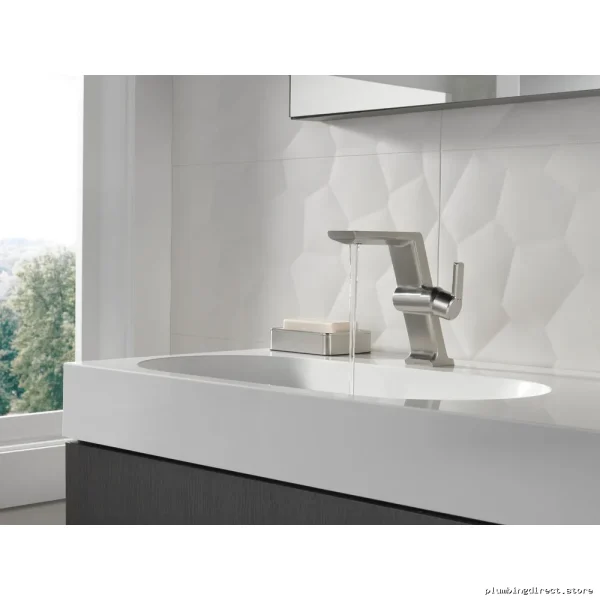 Mid-Height Vessel Sink Faucet - Stainless Steel Lumicoat Finish Delta 699-SS-PR-DST - Image 2