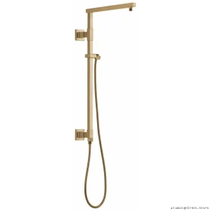 Modern Angular Shower System in Champagne Bronze Finish - Delta