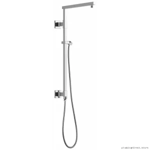 Modern Angular Shower System with Lustrous Chrome Finish - Delta