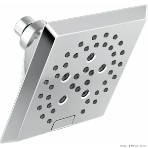 Contemporary 5-Setting H2Okinetic Shower Head with Lumicoat Chrome Finish - Delta 52664-PR