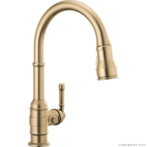Modern Kitchen Faucet with Pulldown Spray - Champagne Bronze Finish (9190-CZ-DST) Delta
