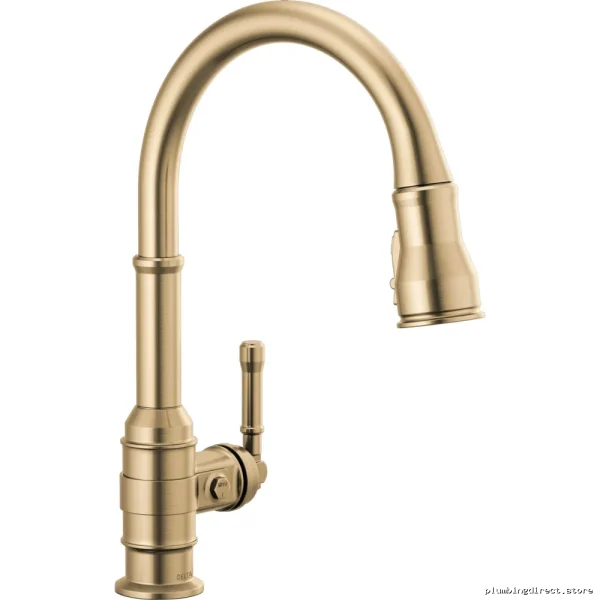 Modern Kitchen Faucet with Pulldown Spray - Champagne Bronze Finish (9190-CZ-DST) Delta