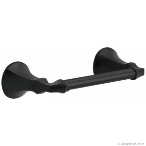Delta Modern Toilet Paper Holder Matte Black Wall Mount Bathroom Accessory