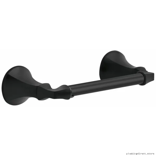 Delta Modern Toilet Paper Holder Matte Black Wall Mount Bathroom Accessory