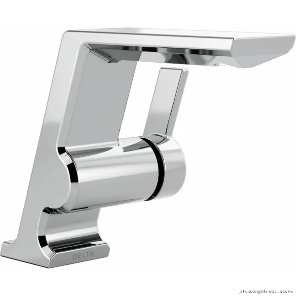 Delta Modern Single Hole Bathroom Faucet Lumicoat Chrome Finish No Pop Up - Image 3