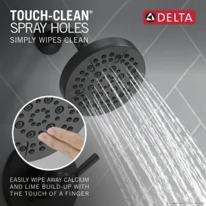 Delta Monitor 14 T14235 Matte Black Shower Trim - Contemporary Bathroom Hardware