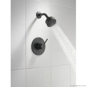 Delta Monitor 14 Modern Cylindrical Matte Black Shower Trim Kit T14259-BL-PP