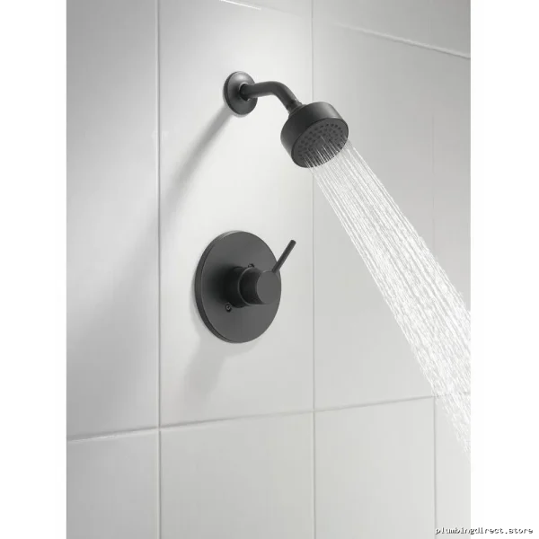 Delta Monitor 14 Modern Cylindrical Matte Black Shower Trim Kit T14259-BL-PP