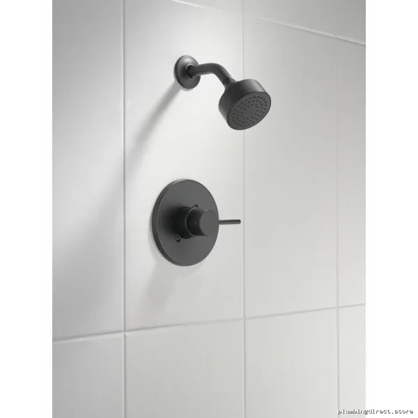 Delta Monitor 14 Modern Cylindrical Matte Black Shower Trim Kit T14259-BL-PP - Image 2