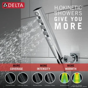 Delta Multi-Spray Setting Chromed Wall Mount Hand Shower