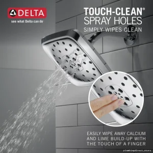 Delta Multi-Spray Water-Efficient Shower Head w/UltraSoothe Deep Soak & Lumicoat Chrome
