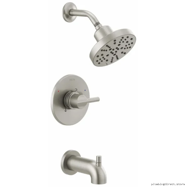 Delta Nicoli 14 Series Stainless Tub & Shower Trim Kit with Valve No Stops - Image 4