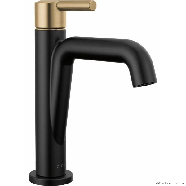 Delta Nicoli 15849LF-GZ Matte Black/Champagne Bronze Bathroom Sink Faucet