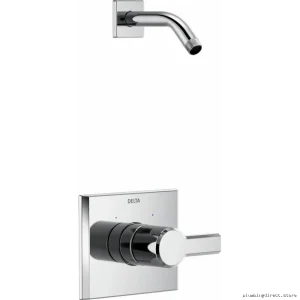 Delta Pivotal Monitor 14 Series H2Okinetic Shower Trim - Lumicoat Chrome Finish - Without Shower Head