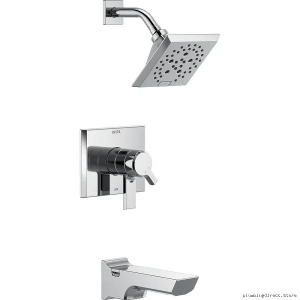 Delta Pivotal Monitor 17 H2Okinetic Tub & Shower Trim with Lumicoat Chrome Finish - T17499-PR - Image 2