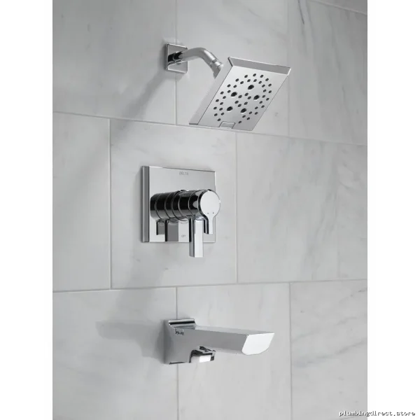 Delta Pivotal Monitor 17 H2Okinetic Tub & Shower Trim with Lumicoat Chrome Finish - T17499-PR