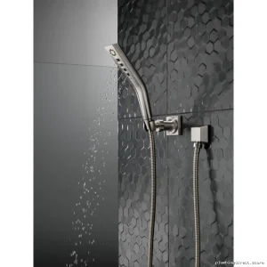 Delta Pivotal H2Okinetic Triple-Function Wall-Mount Hand Shower with Stainless Steel Finish