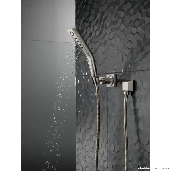 Delta Pivotal H2Okinetic Triple-Function Wall-Mount Hand Shower with Stainless Steel Finish