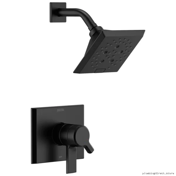 Pivotal 17" H2Okinetic Shower Trim - Premium Matte Black T17299-BL Delta - Image 4