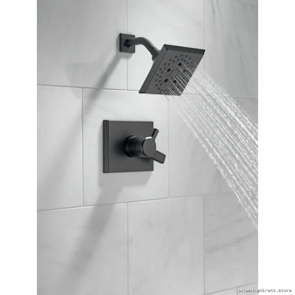 Pivotal 17" H2Okinetic Shower Trim - Premium Matte Black T17299-BL Delta