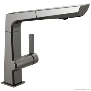 Pivotal Pullout Spray Faucet Black Stainless 4193-KS-DST Delta